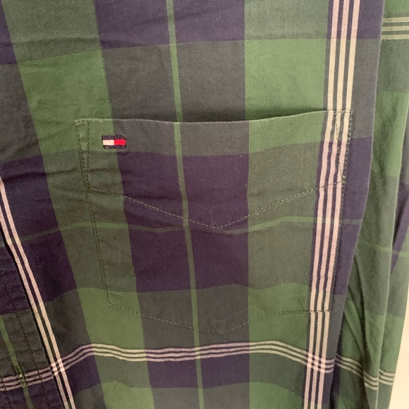 Tommy Hilfiger Dress Shirt Green Medium - Picture 2 of 2